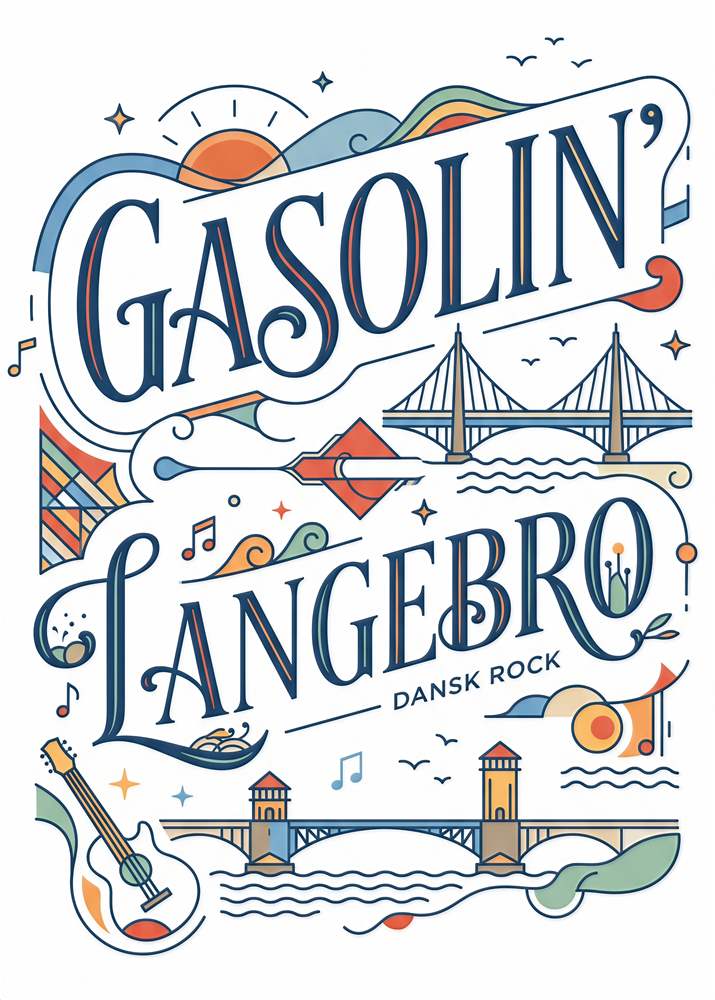 Gasolin' Langebro: Dansk Rock Plakat plakat