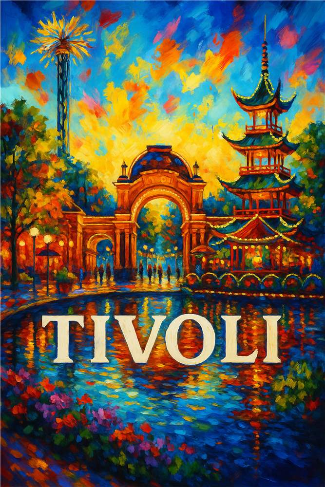 Tivoli Oplevelser i Farver plakat