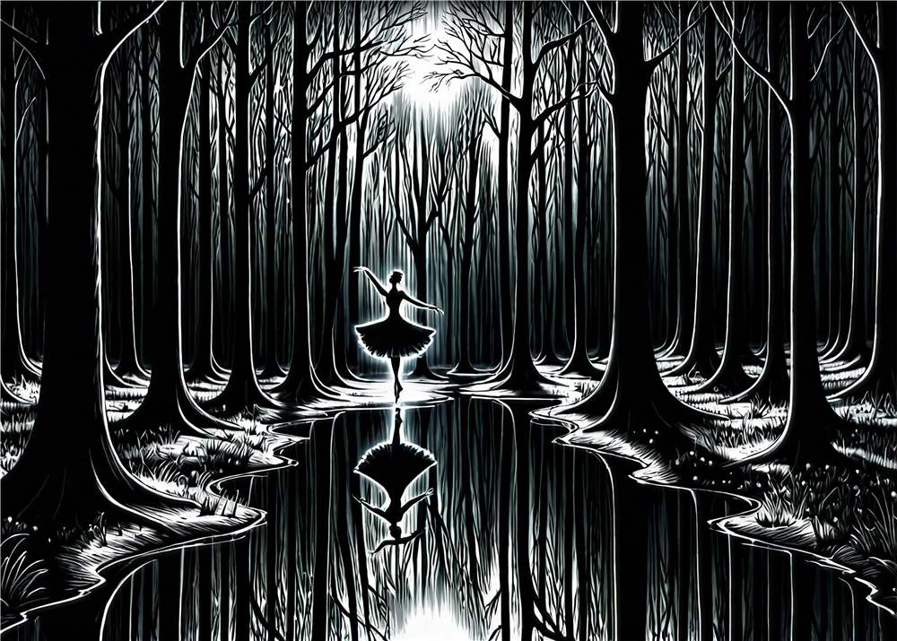 Mystisk Balletdanser i Skoven plakat
