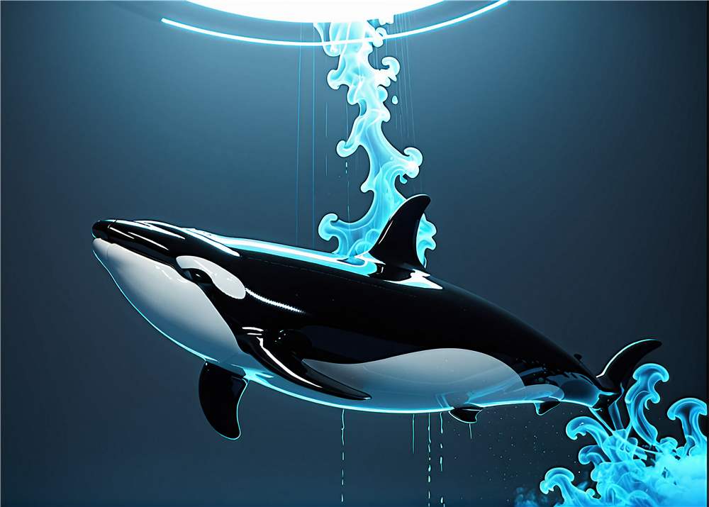 Blå Oceanisk Elegance plakat