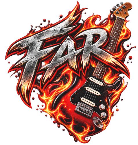 Rockguitar i flammer