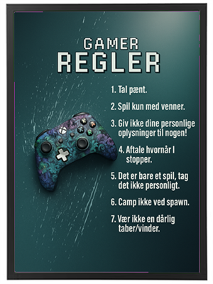 En liste over regler for gaming, der fremmer fair play og respekt blandt spillere.
