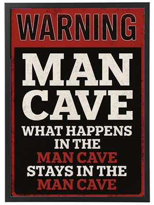 Et skilt, der advarer om reglerne for en mandehule, med fokus på privatliv.