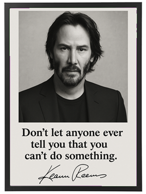 Billedet viser et inspirerende citat, der opfordrer til at tro på sig selv.