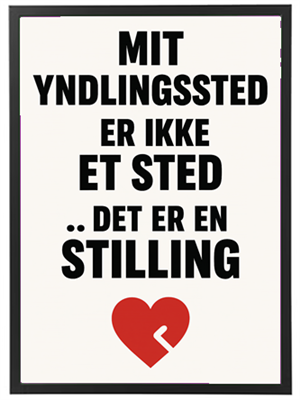Et inspirerende citat om at finde sit yndlingssted i en livsposition snarere end et fysisk sted.