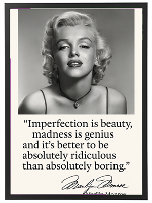 Et inspirerende citat om skønhed og originalitet fra en berømt skikkelse.