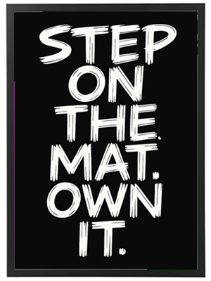 En inspirerende tekst, der opfordrer til at tage kontrol og eje sin plads.