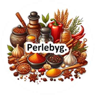 En samling af forskellige krydderier, urter og ingredienser til madlavning.