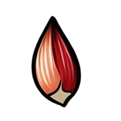 Et stiliseret billede af en flamme med nuancer af rød og orange.