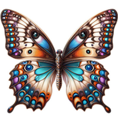 En smuk sommerfugl med farverige vinger og detaljeret mønster, der fremhæver naturens skønhed.