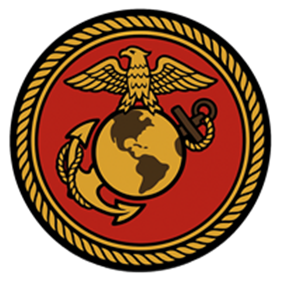 Emblemet for den amerikanske Marine Corps, der symboliserer styrke og global tilstedeværelse.