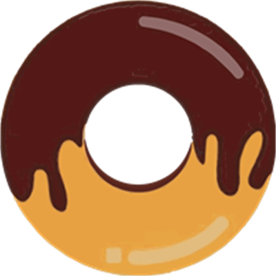 En donut med en gyldenbund og en lækker chokoladeglasur på toppen.