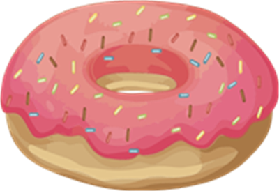 En lækker donut med pink glasur og farverige drys på toppen.