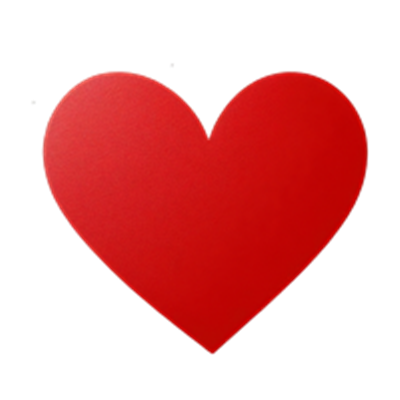 Et enkelt, rødt hjerte i en ren og minimalistisk stil.