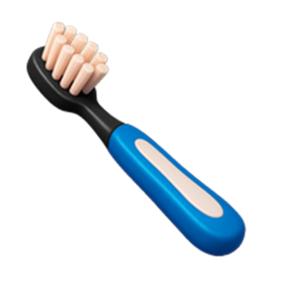 En tandbørste med bløde børster og ergonomisk håndtag til effektiv tandpleje.