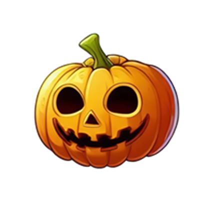 Et farverigt græskar med en glad ansigtstræk, perfekt til Halloween.