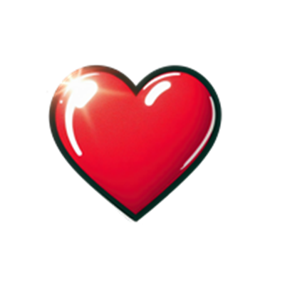 Et skinnende rødt hjerte, der symboliserer kærlighed og følelser.