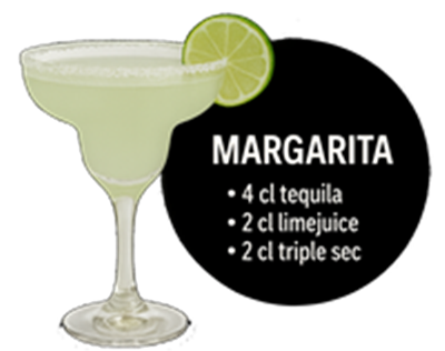 En opskrift på en klassisk margarita med tequila, limejuice og triple sec.