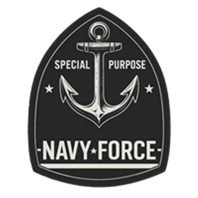 Et emblem med en anker og teksten Special Purpose Navy Force.