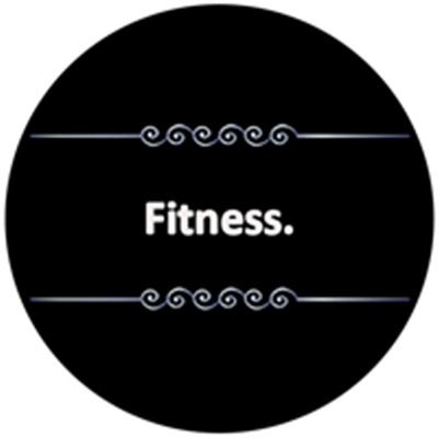 Et minimalistisk design med teksten Fitness i fokus.