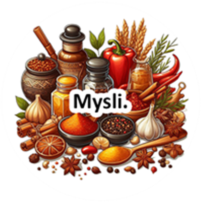 Et farverigt udvalg af krydderier, nødder og ingredienser til mysli, præsenteret i en indbydende opsætning.