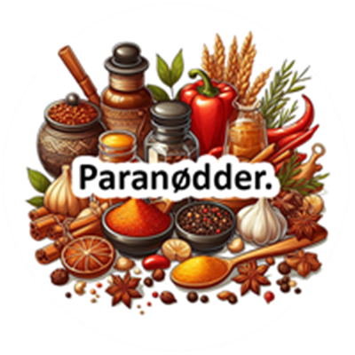 Et farverigt arrangement af krydderier, nødder og ingredienser til madlavning.