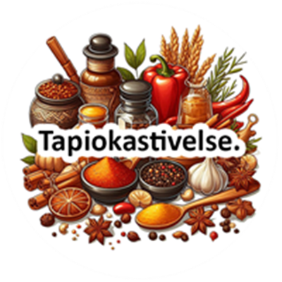 Et udvalg af krydderier, urter og ingredienser til madlavning.