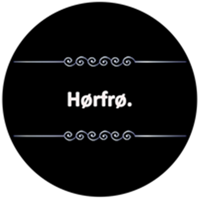 Billedet viser teksten Hørfrø med en dekorativ ramme, der fremhæver sundhed og ernæring.