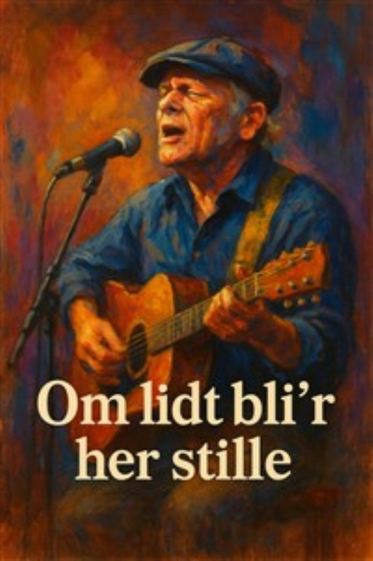 Musikalsk Magi: Sang og Lys - Bliv fortryllet af stemningen, når en talentfuld mand synger og spiller guitar, badet i et spektakulært lys. Denne plakat bringer liv og energi ind i dit hjem, perfekt til musikelskere og kunstbeundrere.