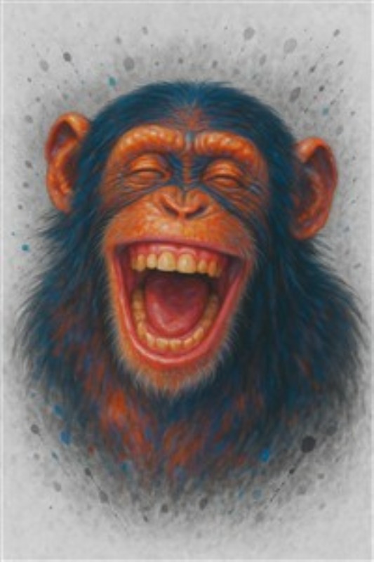 Simpelthen Glad Abe - Oplev glæden med denne farverige og livlige abe, der med sit brede smil lyser ethvert rum op. Den perfekt tilføjelse til dit hjem, der bringer smil og godt humør!