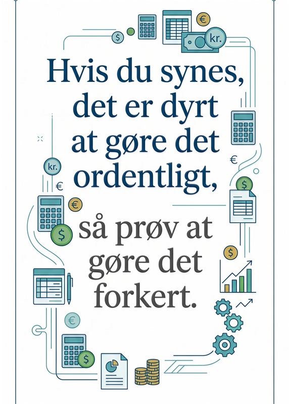 Gør det Forkert med Stil - Teksten på denne plakat udfordrer konventionerne og opfordrer til kreativt at tænke uden for boksen. Den farverige grafik tilbyder et indblik i en verden af økonomi på en sjov måde. Perfekt til kontorer eller kreative rum, hvor humor og inspiration mødes.