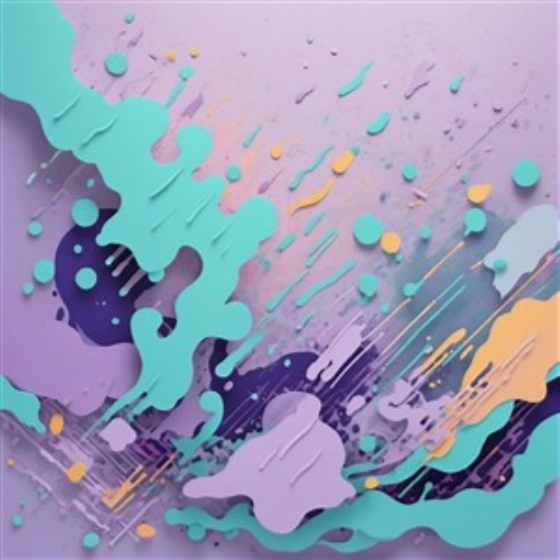 Farverig Abstrakt Kunst med Dynamisk 3D-effekt - Oplev et livligt og moderne kunstværk med flydende former, der blander nuancer af blå, lilla og orange. Denne farverige komposition tilfører energi og liv til ethvert rum, perfekt til dem, der ønsker at skabe en inspirerende atmosfære.
