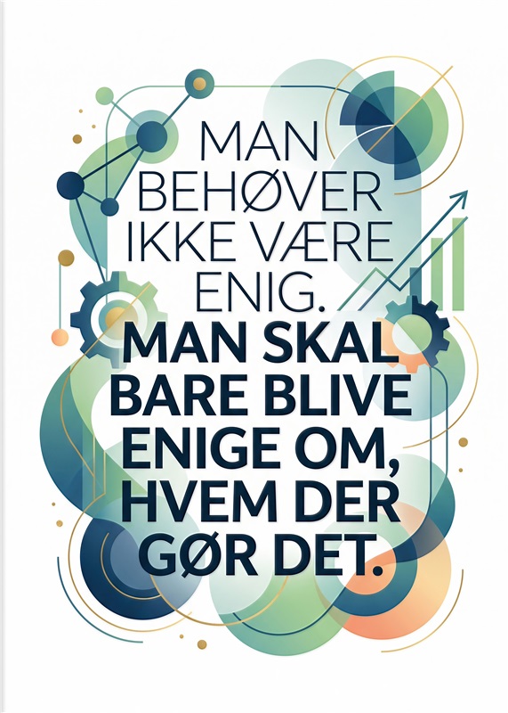 Enighed Med Mangfoldighed: Inspirerende Plakat - Denne plakat tilbyder et skarpt og tankevækkende budskab om enighed og forskellighed. Perfekt til kontoret eller stuen som en påmindelse om at værdsætte forskellige perspektiver.