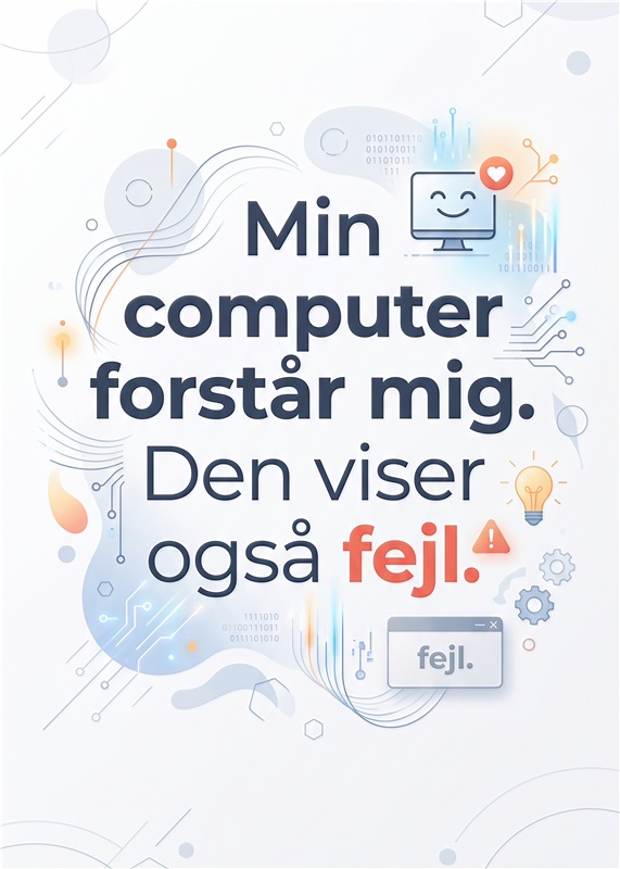 Min Computer Forstår Mig - Fejlmeddelelser - Dette inspirerende plakat fanger den digitale tidsalder med sjove og tankevækkende udsagn. Perfekt til kontoret eller studiet, tilføjer den et moderne touch og opfordrer til refleksion over teknologiens rolle i vores liv.