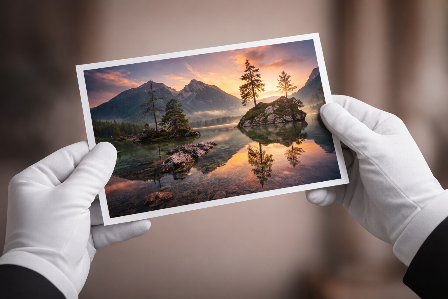 2 stk. hvide stof handsker