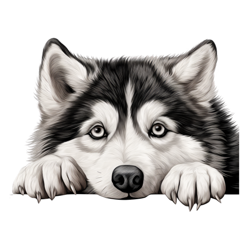 Alaskan Malamute sticker motiv