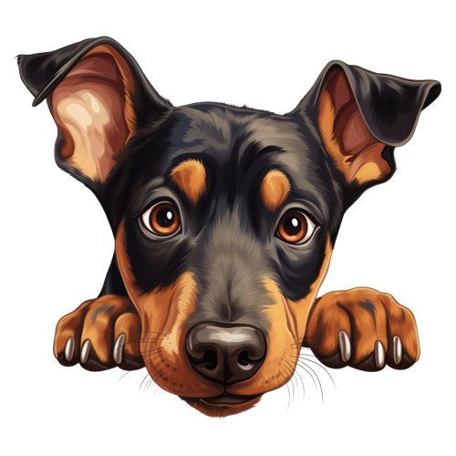 Doberman Pinscher sticker motiv