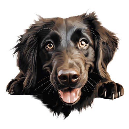 Flat Coated Retriever sticker motiv
