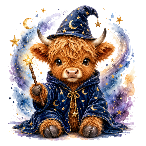 Halloween Highland Cow Clipart (9) sticker motiv