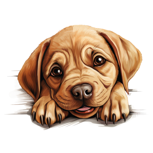 Labrador Bulldog sticker motiv