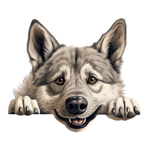 Norwegian Elkhound sticker motiv