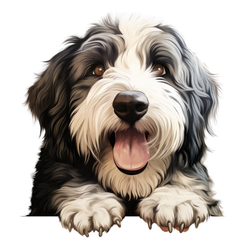 Old English Sheepdog sticker motiv
