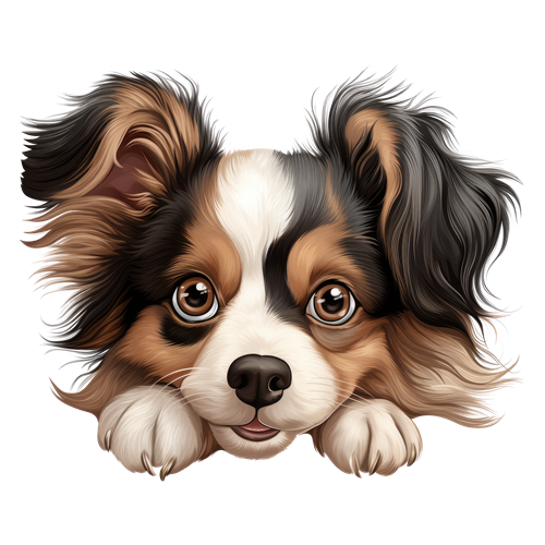 Papillon sticker motiv