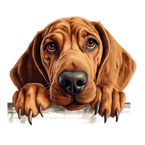 Redbone Coonhound sticker motiv