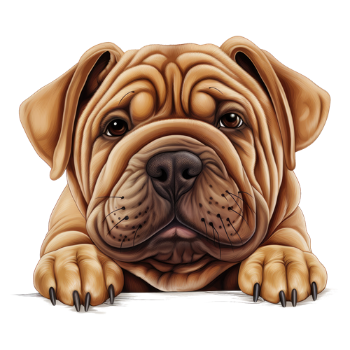 Shar Pei sticker motiv
