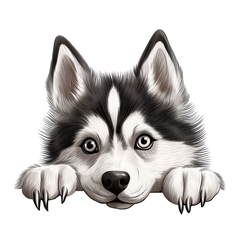 Siberian Husky Dog sticker motiv