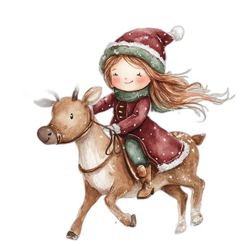 Julepige på rensdyr
