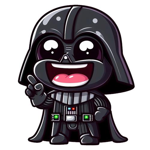 Kawaii Darth Vader Med Smil