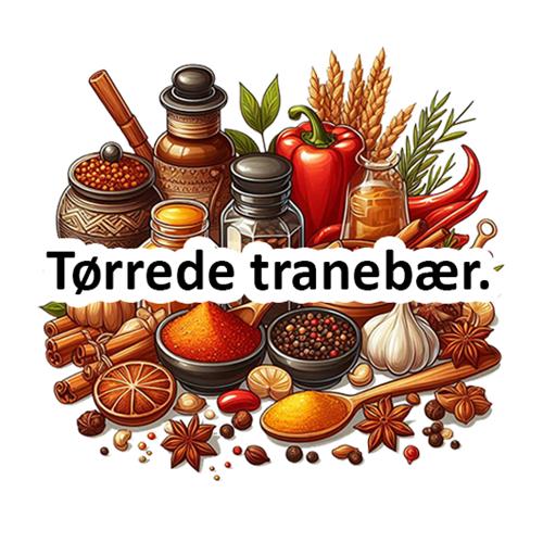 Krydderier og tørrede tranebær