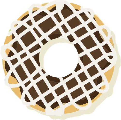 Lækkert chokoladeglasur donut